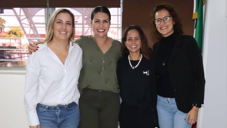 Magdalena Guadalupe Ramírez Lizárraga y Melissa Hampl se reunieron con Fabiola Verde, en las oficinas del Imdem.
