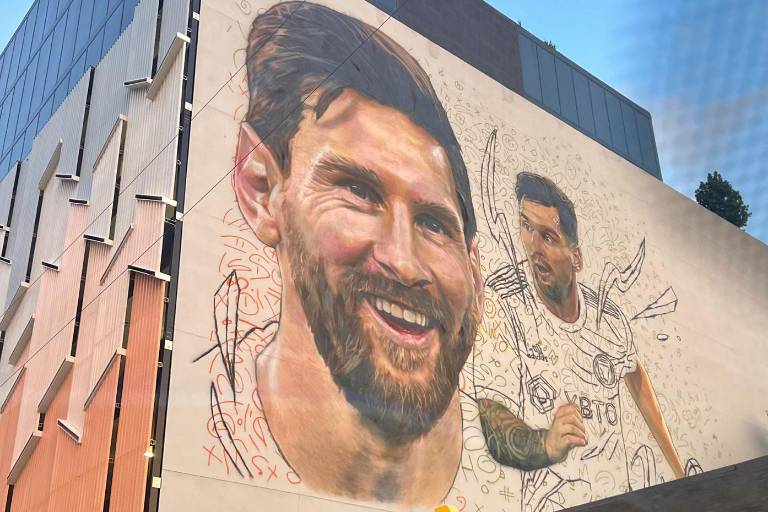 Mural de 20 metros de un Lionel Messi le da la bienvenida a Miami