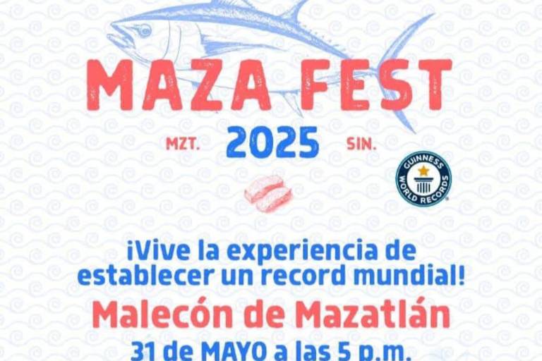 Realizarán el sashimi más largo del mundo en el MazaFest 2025, en Mazatlán