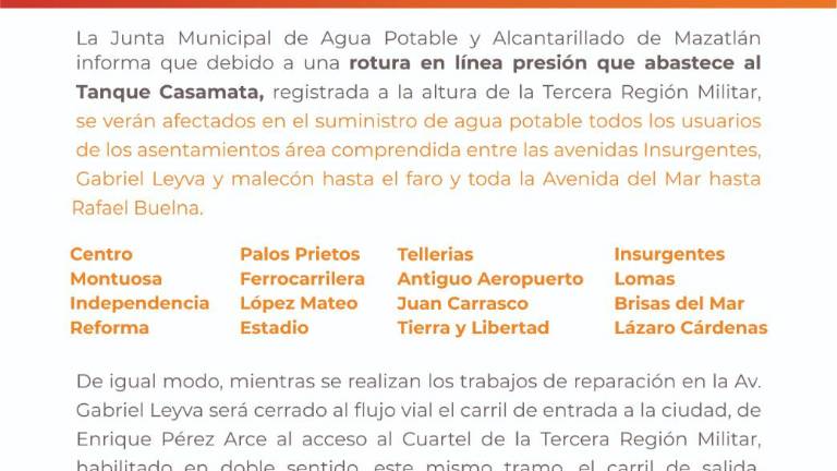 Se recomienda circular con precaución por la zona