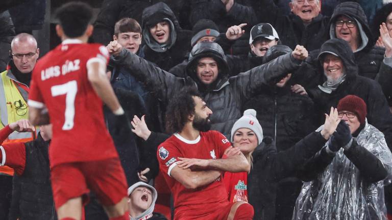 Mohamed Salah arrancó el año con par de goles en su cuenta.