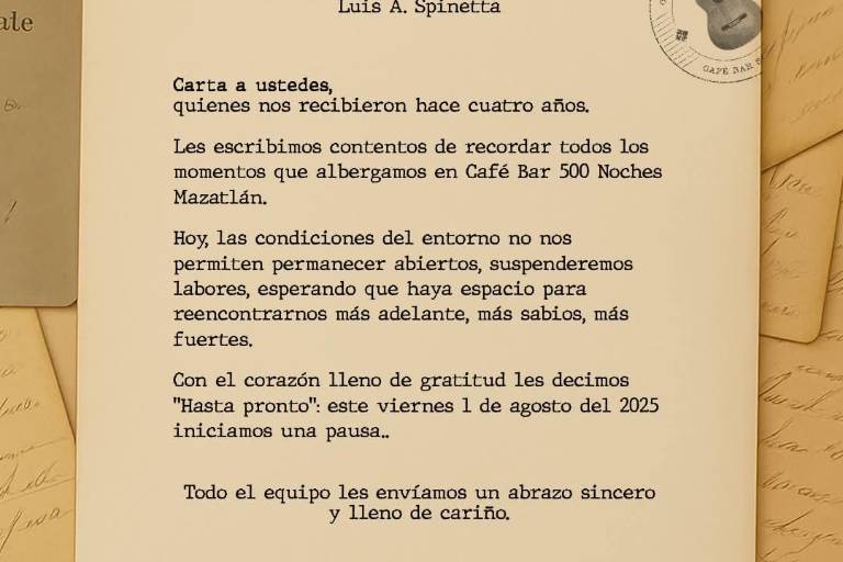Por ‘condiciones del entorno’, anuncian cierre otro bar en Mazatlán