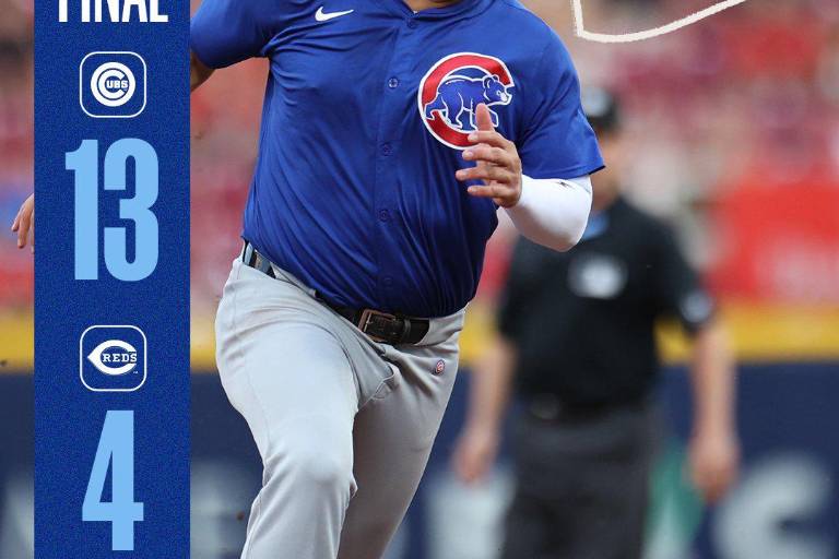 Paredes anota tres en paliza de Cachorros a Rojos