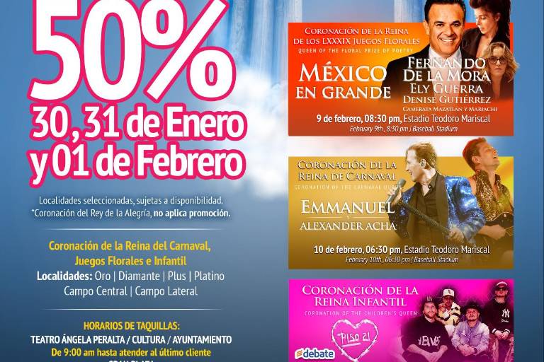 Anuncian la tradicional venta nocturna para boletos de coronaciones de Carnaval