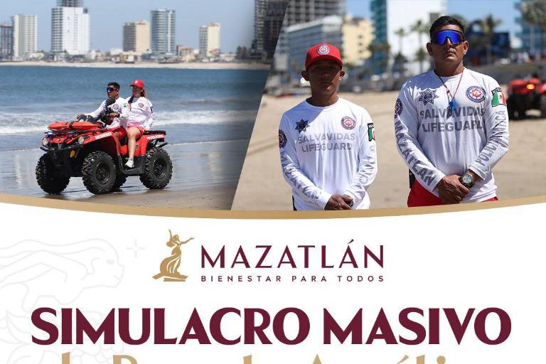 Alistan simulacro Masivo de rescate Acuático como preparación para Semana Santa, en Mazatlán