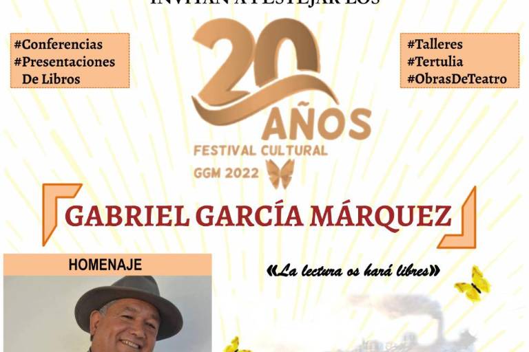 Inicia el lunes Festival Cultural Gabriel García Márquez