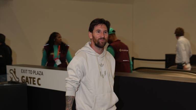 Messi llega al Caesars Superdome de Nueva Orleans.
