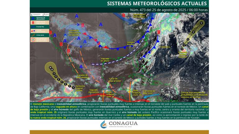 Se forma la tormenta tropical Juliette en el Océano Pacífico, lejos de las costas