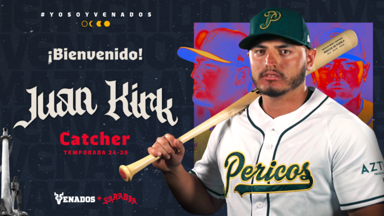 El cátcher Juan Kirk es nuevo pelotero de Venados de Mazatlán.