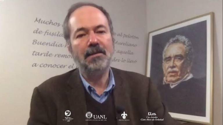 Juan Villoro durante la tercera sesión del curso Gabriel García Márquez, De la crónica a la ficción.
