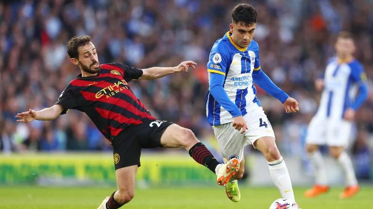 Manchester City empata a un gol con el Brighton.