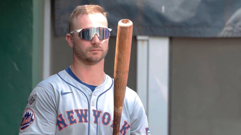 El primera base Pete Alonso estaría en la órbita de los Azulejos