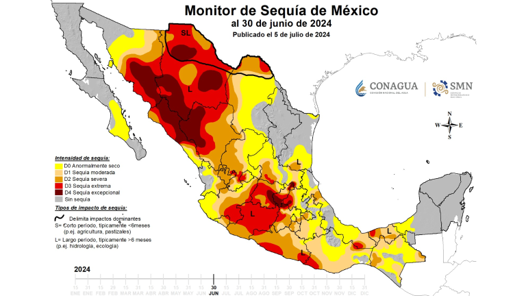 El último reporte de la Conagua fue publicado el pasado 30 de junio.