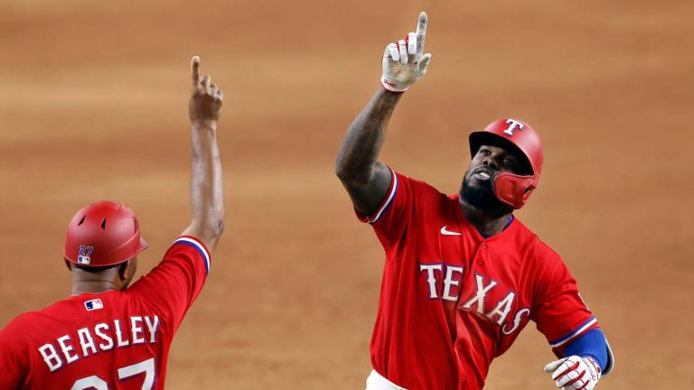 Adolis García fue el motor de los Rangers en la serie del pasado fin de semana.