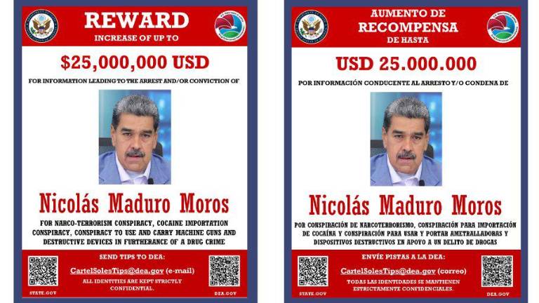 Nicolás Maduro Moros es acusado por el Gobierno estadounidense de dirigir el Cártel de los Soles.