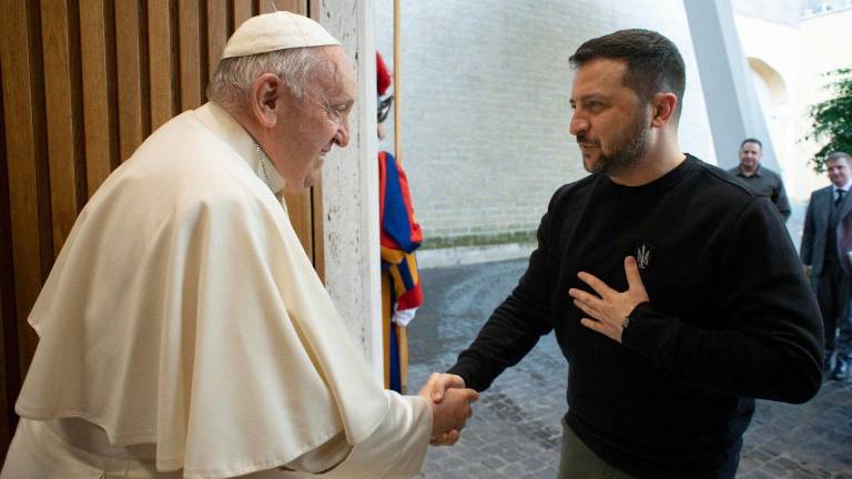 La audiencia privada entre el Papa y el presidente ucraniano duró 40 minutos.