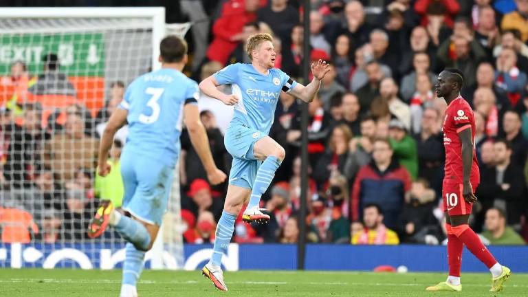 Kevin De Bruyne festeja su gol.