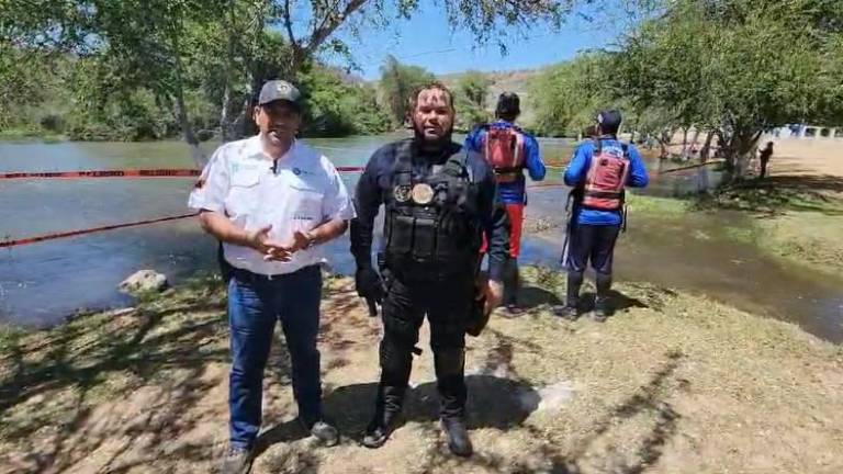 Autoridades de Culiacán advierten que no está permitido ingresar al río en Sanalona por las corrientes que registra.