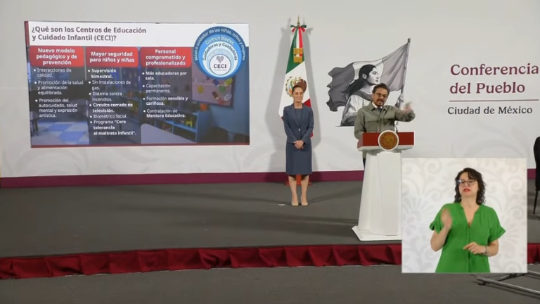 Zoé Robledo presenta el nuevo programa de guarderías del IMSS.