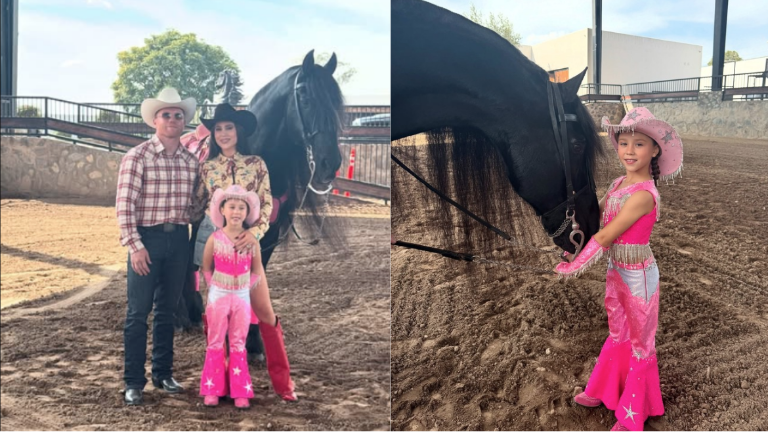 Con una temática vaquera, Saúl “El Canelo” Álvarez celebra el cumpleaños de su pequeña hija.