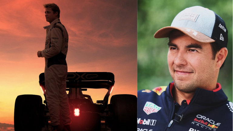 Brad Pitt estará acompañado por el piloto mexicano ‘Checo Pérez’.