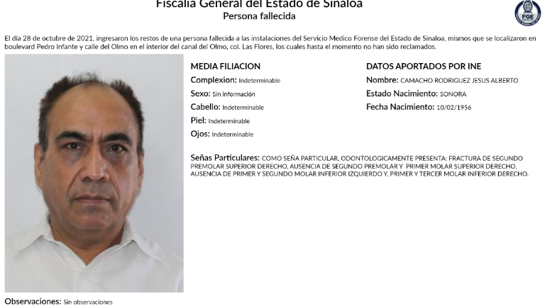 El día 21 de febrero, la Fiscalía General de Sinaloa informó que buscaría comunicación con la familia del periodista sonorense.