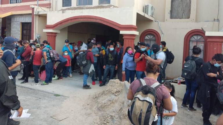 Los migrantes rescatados.