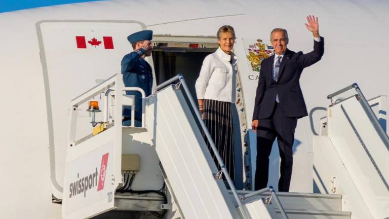El Primer Ministro de Canadá Mark Carney llega a México.