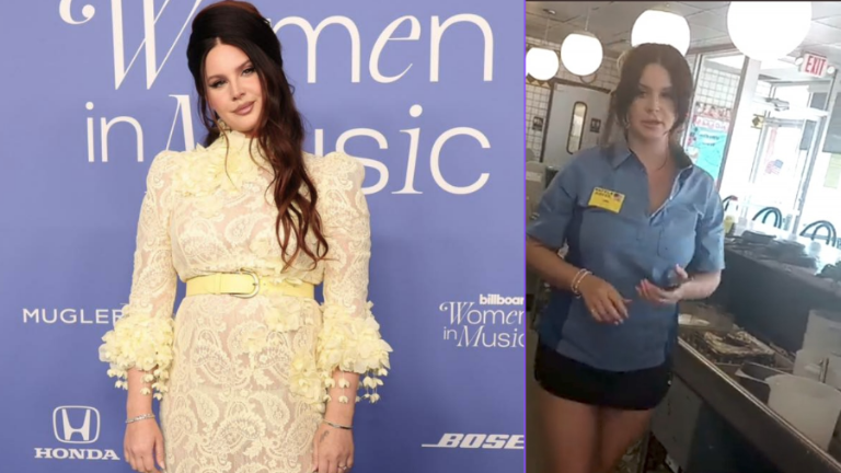 Lana del Rey sorprende a sus fans atendiendo la barra de un restaurante de waffles.