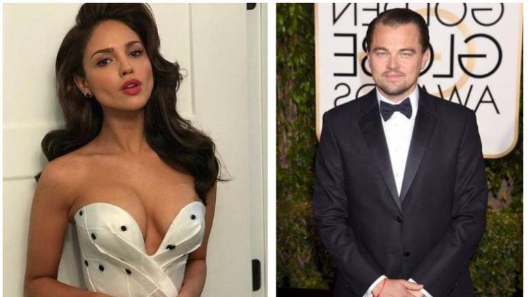 Eiza González y Leonardo Dicaprio.