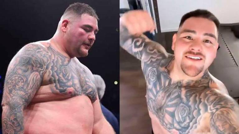 Andy Ruiz luce una figura más estilizada.