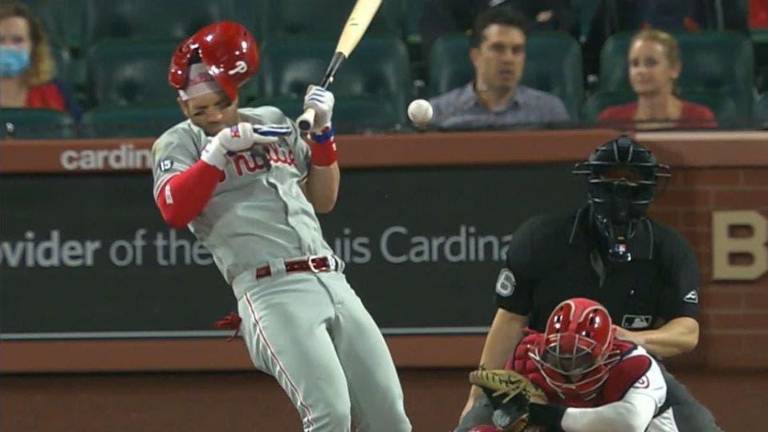 Bryce Harper no se ha podido recuperar del pelotazo que sufrió en días pasados.