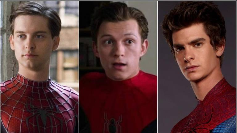 Tobey Maguire, Tom Holland y Andrew Garfield.