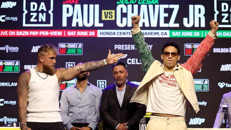Jake Paul y Julio César Chávez Jr. calientan su combate del 28 de junio.