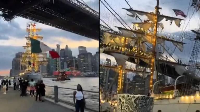 El buque Cuauhtémoc chocó contra el puente de Brooklyn, en Nueva York, en mayo pasado, dejando dos tripulantes muertos.