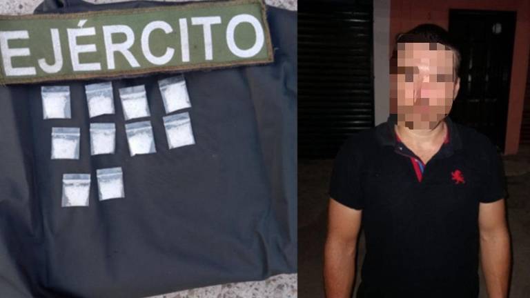 El detenido, la droga y las municiones fueron aseguradas y puestas a disposición de los Ministerios Públicos.