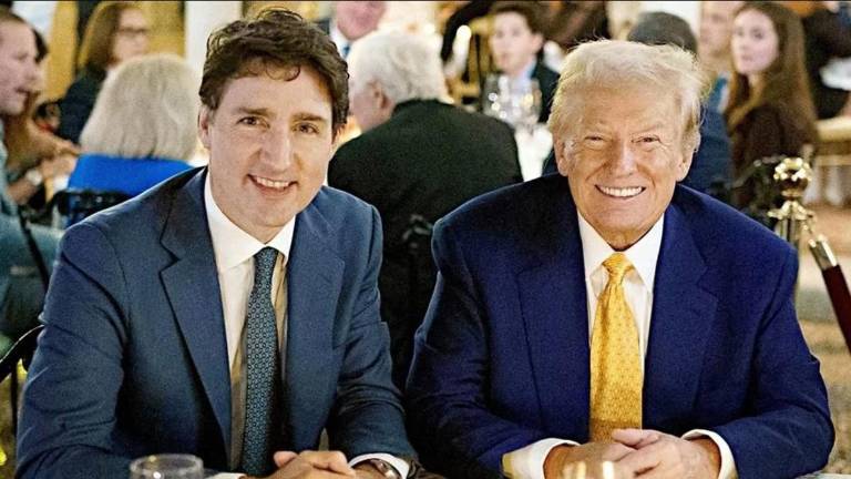 El Primer Ministro de Canadá Justin Trudeau y Donald Trump en una reunión del año pasado tras las elecciones estadounidenses.
