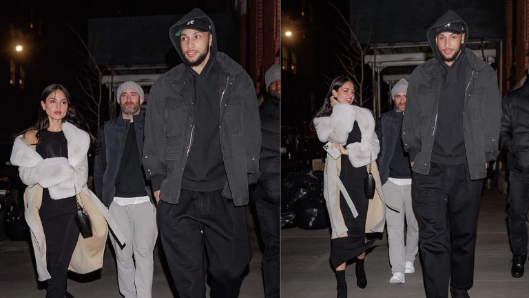 Eiza González y Ben Simmons juntos al salir de un restaurante en Nueva York.
