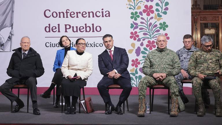 El Gabinete de Seguridad del Gobierno federal acudió a la conferencia de la Presidenta Claudia Sheinbaum a mostrar sus resultados.