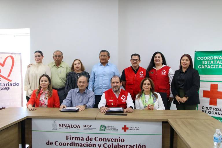 Cruz Roja y Cobaes firman convenio para capacitar a más de 2 mil estudiantes en primeros auxilios