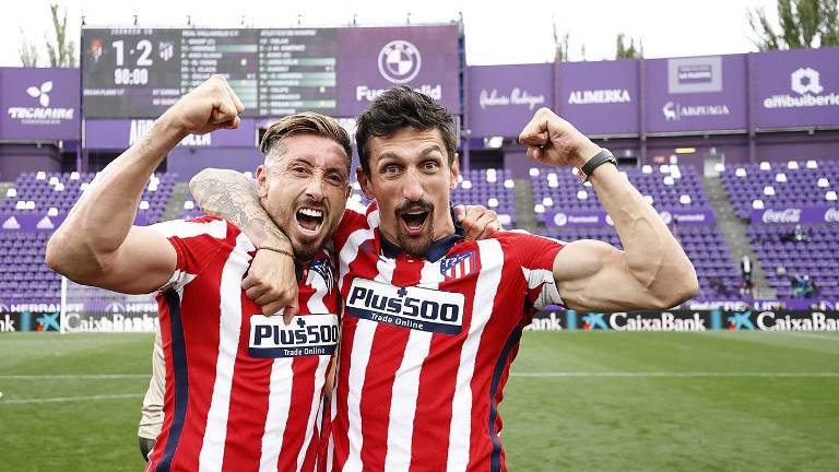 Héctor Herrera (izquierda) fue de menos a más con el Atlético de Madrid.