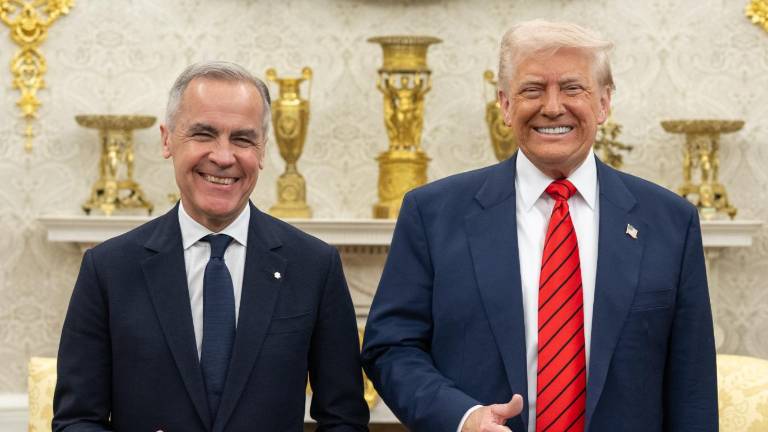 El Presidente de Estados Unidos, Donald Trump, recibe al Primer Ministro de Canadá, Mark Carney.
