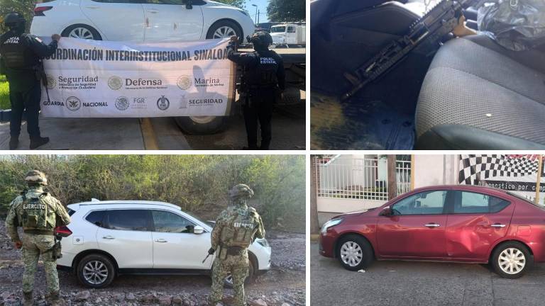 Un Grupo Interinstitucional aseguró un total de cinco vehículos, cuatro de ellos con reporte de robo, en labores que se registraron en distintos puntos de Culiacán.