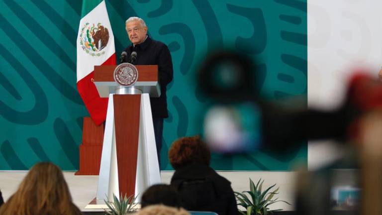 El Presidente de México en la conferencia mañanera de este viernes.