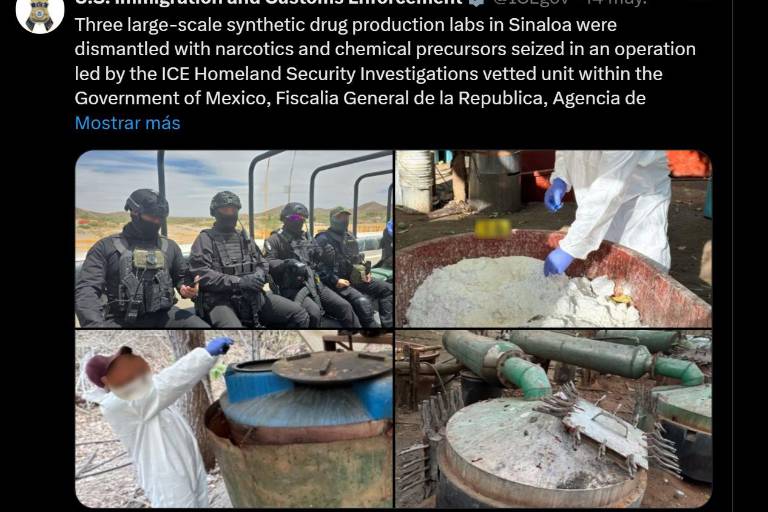 ICE sostiene que sus agentes ‘lideraron’ operativo en Sinaloa; Embajada de EU lo matiza