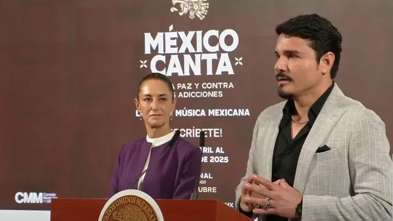 Horacio Palencia presente en La Mañanera.