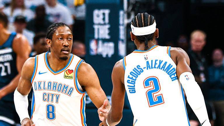 Jalen Williams y Shai Gilgeous-Alexander fueron los mejores ofensivos del Thunder.