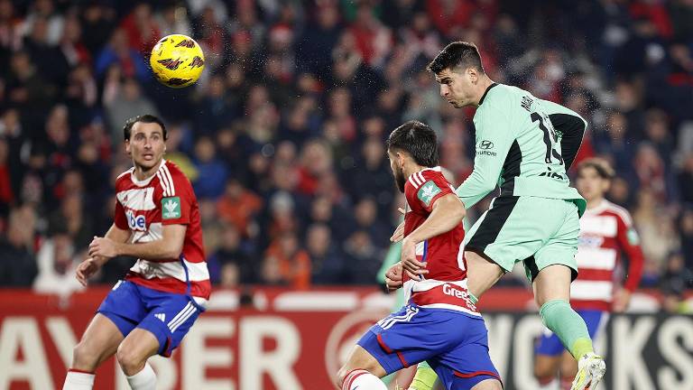 Álvaro Morata sentenció el triunfo del Atlético de Madrid en el Nuevo Los Cármenes.