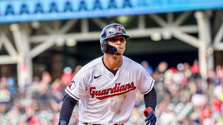Andrés Giménez fue determinante en el triunfo de los Guardianes de Cleveland, en el primero de la doble cartelera ante los Tigres de Detroit.