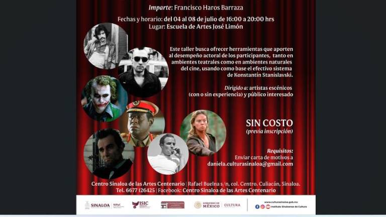 El taller se llevará a cabo del 4 al 8 de julio.